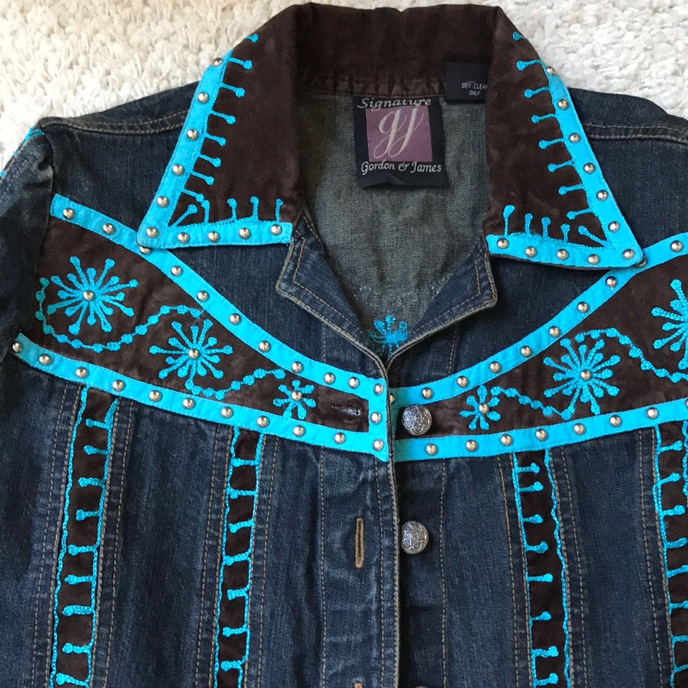 Embellished Denim Jacket szS πΊHPπΊ - Picture 3 of 12